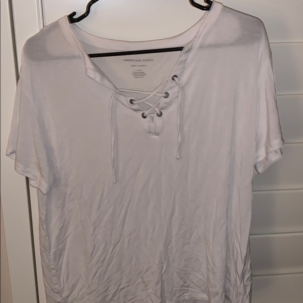 White flowy shirt
